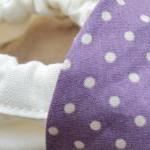 Baby booties, Purple spots ..