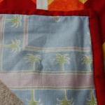 Baby cot quilt - red hearts
