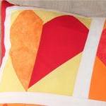 Red hearts cushion