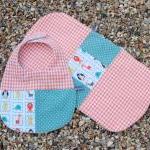 Bib, burp cloth and bootie ..