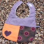 Baby bib - purple, orange b..