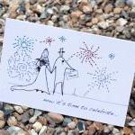 A6 Wedding fireworks card (..