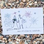 A6 Wedding fireworks card (..