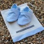 Baby Booties - Pale blue mi..