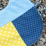 Baby bib - blue and yellow ..