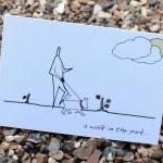 A6 Walk in the park card (a..