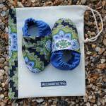 Baby booties, jasmine paisl..