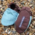 Baby booties, Aqua mini spo..