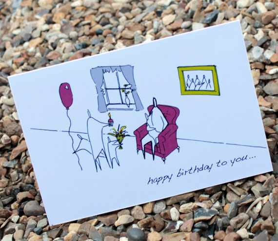 A6 Birthday chair card (anonymity)