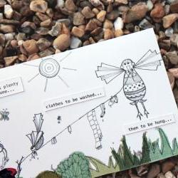 Mother's washing (detailed doodles range)