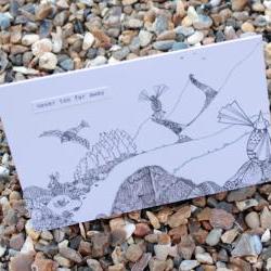 Never too far away card (detailed doodles range)