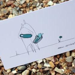 A6 New baby arrival card - blue (Anonymity range)