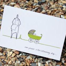 A6 Christening card - green (Anonymity range)