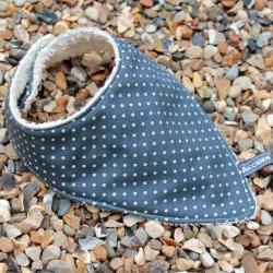 Bandana dribble bib - mini spots seaweed green