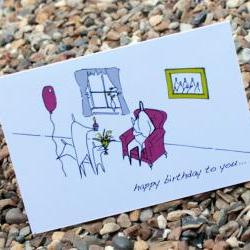 A6 Birthday chair card (anonymity)