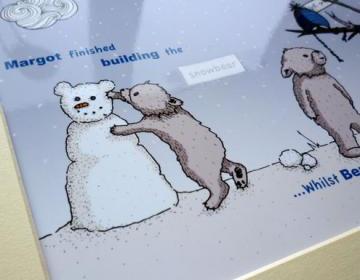 Snowbear illustrative print - 8.5" x 6.5" / 215mm x 165mm